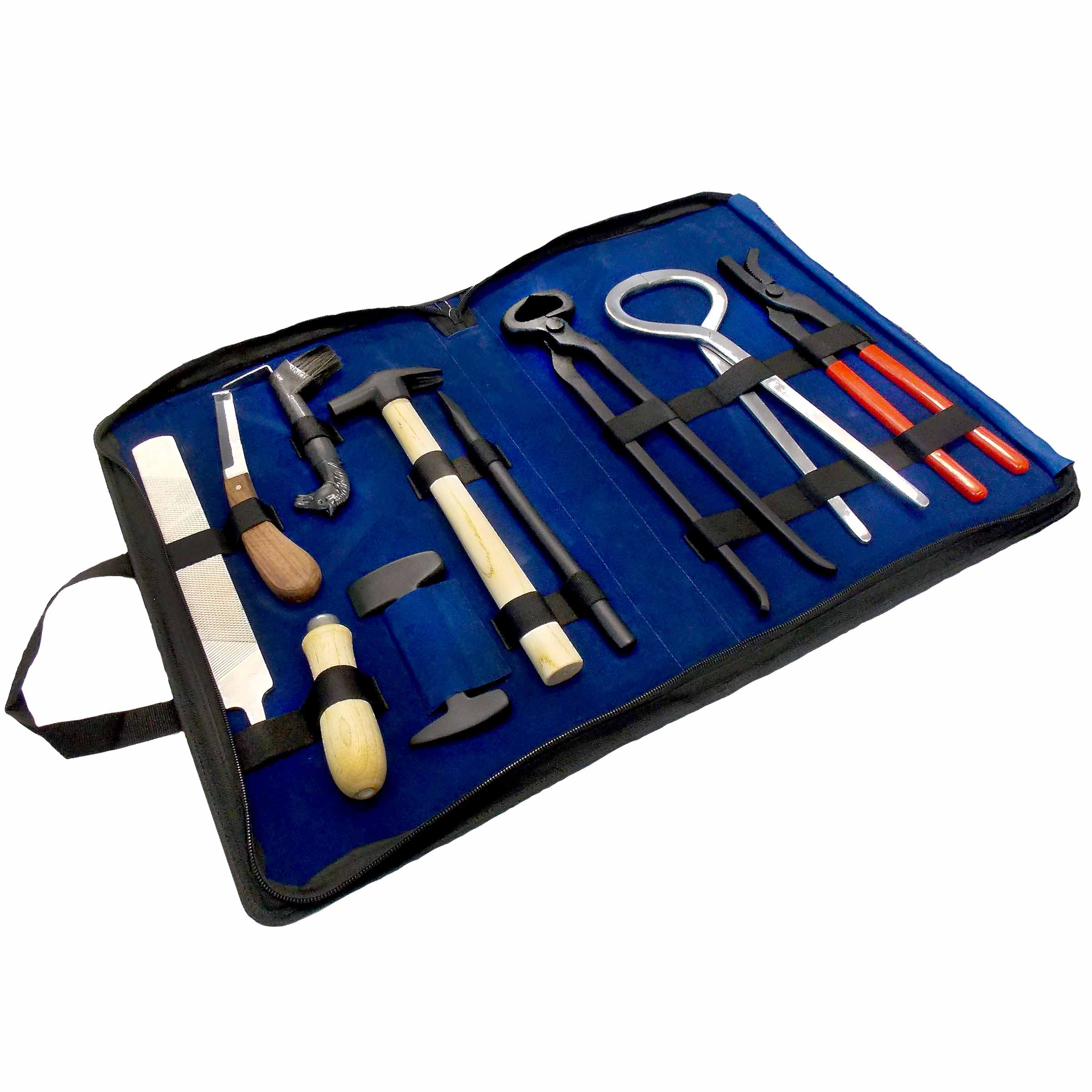 Kit d'outils pour maréchal-ferrant professionnel 10 pièces avec sac